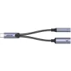 Unitek Adapter USB-C na minijack 3,5mm i USB-C 60W