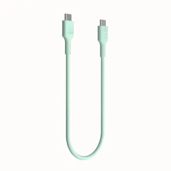 KABEL USB-C / USB-C Greencell PowerFlex 30cm PD 100W zielony silikonowy