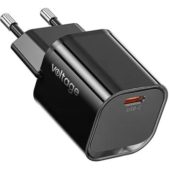 Ładowarka sieciowa Voltage GaN Charger Mini 20W PD 3.0 QC 3.0 USB-C czarna