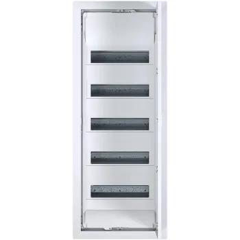 Rozdzielnica p/t z drzwiami metalowymi, 5 rzędów, 60 modułów, IP30, HAGER Volta VU60NC