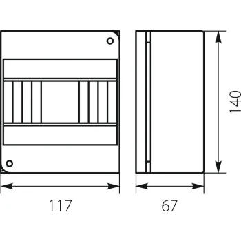Rozdzielnica n/t RNO 6 IP30 140x117x67mm, biała | 5.6 Elektro-Plast Opatówek