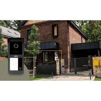 Wideodomofon EURA 2-żyłowy VDP-49A3-2TY czarny Tuya