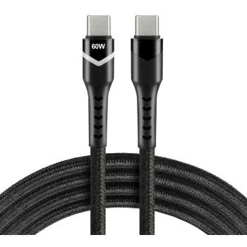 KABEL USB-C / USB-C RGB LED everActive CBB-1PDR 100cm 3A