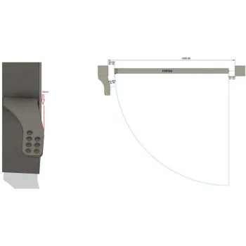 Uchwyty MOD.80/12/16 na słupek do napędów z otworami 12mm: CAME, FAAC, Genius, Proxima itd.