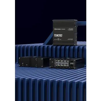 Teltonika TSW202 switch przemysłowy zarządzalny 8xFE 2xSFP PoE+ (TSW202000000) DIN