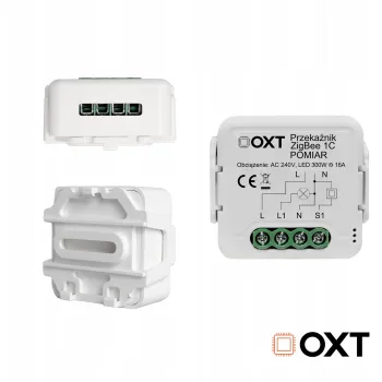 Moduł OXT przekaźnik 1 obw. pomiar 16A ZigBee TUYA T260P