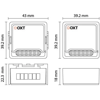 Moduł OXT mini sterownik 2 rolety WiFi TUYA T228