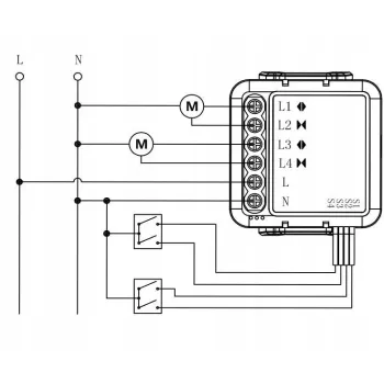 Moduł OXT mini sterownik 2 rolety WiFi TUYA T228
