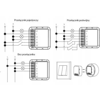 Moduł OXT mini ściemniacz 2 obwody WiFi TUYA SWT25