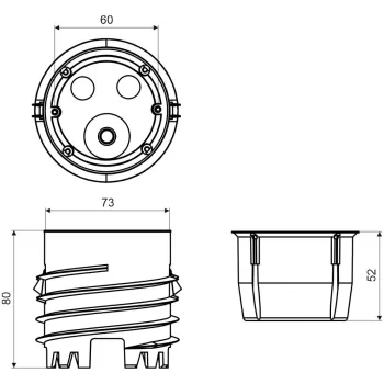 Puszka elektroinstalacyjna do izolacji końcowej KOPOS KEFZ80_KB
