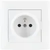Gniazdo pojedyncze z uziemieniem VCX WESA LC 13 Biały