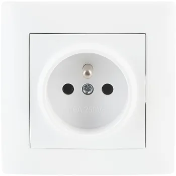 Gniazdo pojedyncze z uziemieniem VCX WESA LC 13 Biały