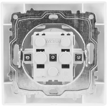 Gniazdo pojedyncze z uziemieniem VCX WESA LC 13 Biały