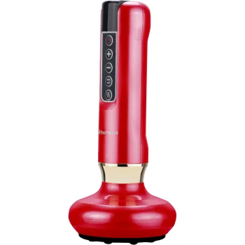 Masażer antycellulitowy z funkcją bańki chińskiej Humanas DermaSmooth - czerwony