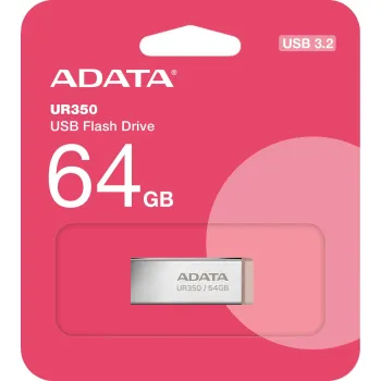 Adata Pendrive UR350 64GB USB3.2 Gen2 Metal brązowy