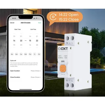 Inteligentny Sterownik OXT | 63A | Licznik | WiFi | Tuya T335