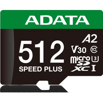 Adata Karta pamięci microSD Speed Plus 512GB UHS1 U3 V30 A2 180/160 MB/s