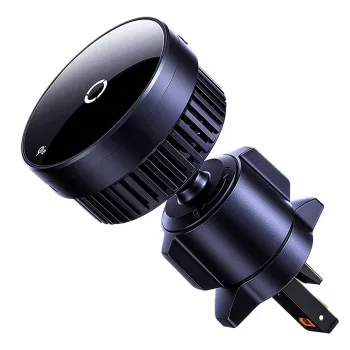 UCHWYT SAMOCHODOWY ŁADOWARKA INDUKCYJNA Baseus MagPro BS-CW04 Qi 2.0 15W MagSafe NA KRATKĘ CZARNY