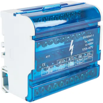 Blok rozdzielczy 4 pola 11 otworów VCX