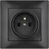 Gniazdo pojedyncze z uziemieniem VCX WESA LC 13 Czarny