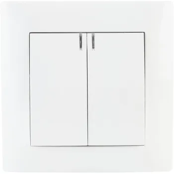 Łącznik podwójny z podświetleniem VCX WESA LC 04 Biały