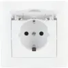 Gniazdo z klapką typ: schuko VCX WESA LC 18 Biały