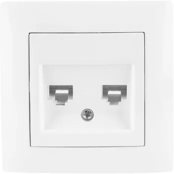 Gniazdo komputerowe podwójne VCX WESA LC 41 Biały