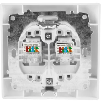 Gniazdo komputerowe podwójne VCX WESA LC 41 Biały