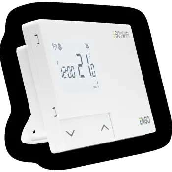 ENGO Controls E901-WIFI - Regulator temperatury bezprzewodowy, Wi-Fi, Internetowy, biały, 868MHz