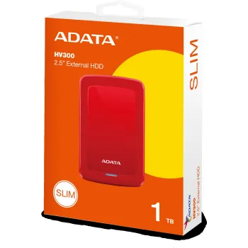 DYSK ZEWNĘTRZNY ADATA DashDrive HV300 1TB 2.5 USB3.1 Czerwony
