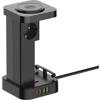 Stacja zasilająca Newell GaN Power Cube 8w1 z ładowarką indukcyjną