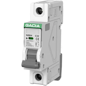 Wyłącznik nadprądowy GACIA N8BH 10KA C 1P 25A