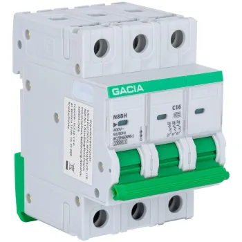 Wyłącznik nadprądowy GACIA N8BH 10KA C 3P 20A