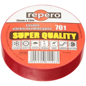 TAŚMA IZOLACYJNA REPERO 701 CZEROWNA 19MMX20M
