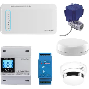 TECH STEROWNIKI Zestaw ochrony domu: woda, brama, zalanie