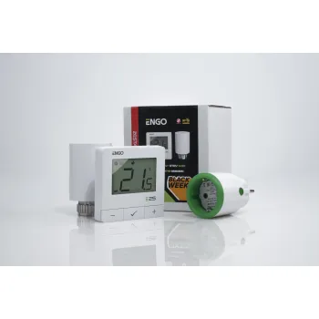 ENGO Controls Inteligentny zestaw ogrzewania Biały (E25-BATW-4 + ETRV-M30 + EPlug WiFi)