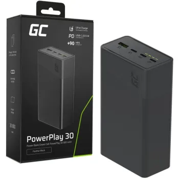 POWERBANK Greencell PowerPlay 30 30000mAh SZYBKIE ŁADOWANIE 22,5W 3x USB-C PD 1x USB-A