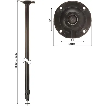 TELESKOPOWY UCHWYT SUFITOWY KAMERY BR-150X300-B