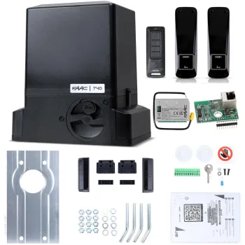 Zestaw Delta 2 SMART - FAAC 740 (Wi-Fi+LAN+BLE) do 500kg bram przesuwnych