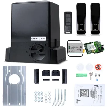 Zestaw Delta 2 SMART GSM - FAAC 740 (Wi-Fi+LTE+BLE) do 500kg bram przesuwnych