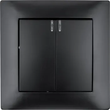 Łącznik podwójny z podświetleniem VCX WESA LC 04C Czarny