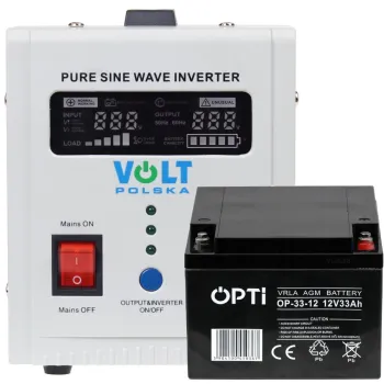 Zestaw do awaryjnego zasilania 33Ah 500W