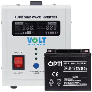 Zestaw do awaryjnego zasilania 45Ah 500W