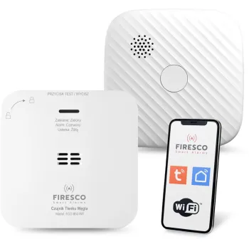 Zestaw czujników FIRESCO czujnik czadu + dymu z WiFi