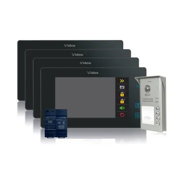 Wideodomofon 4-rodzinny VIDOS DUO 4 x M1021B / S1104A
