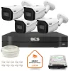 Zestaw monitoringu IP BCS Line 4x Kamera BCS-L-TIP25FSR5-Ai1 Rejestrator z dyskiem