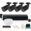 Zestaw monitoringu IP DAHUA 4 kamery tubowe zewnętrzne czarne 8MPX