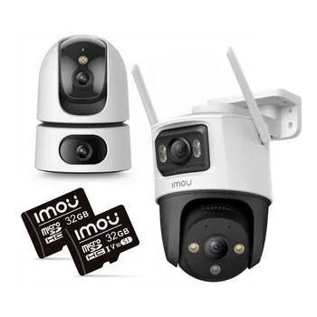 Zestaw 2 kamer IP IMOU Ranger Dual 10MP i Cruiser Dual 10MP z kartami pamięci 32GB