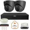 Zestaw monitoringu IP BCS Point 2x Kamera BCS-P-EIP28FWR3-Ai2-G Rejestrator z dyskiem