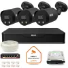 Zestaw monitoringu IP BCS Point 3x Kamera BCS-P-TIP28FWR3L2-Ai2-G Rejestrator z dyskiem